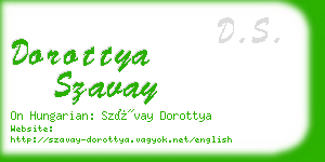 dorottya szavay business card